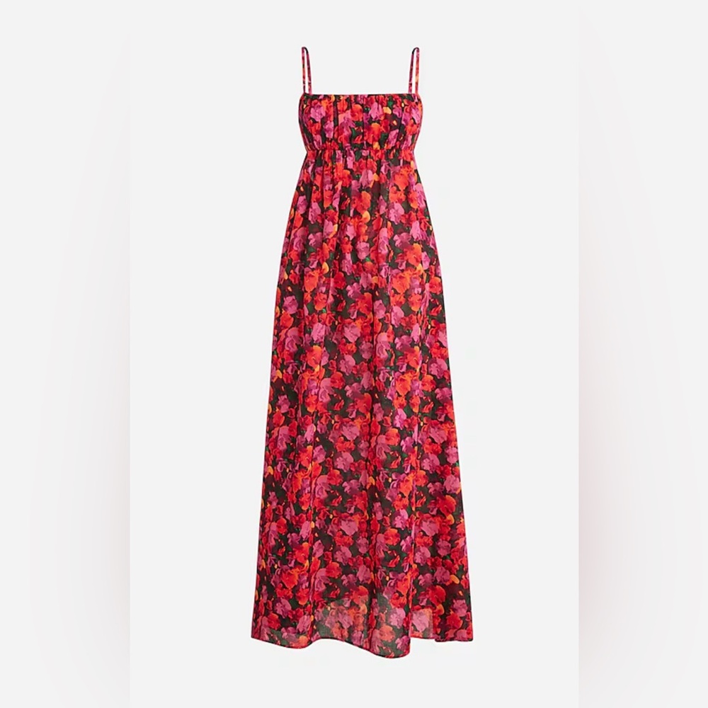 J. Crew Voile Dress Empire-Waist In Vibrant Floral Backless Summer Beach
Sz XL